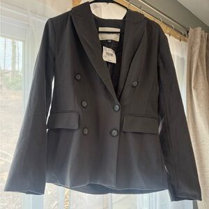 American Eagle Outfitters Black Double-Breasted Blazer XXS NWT